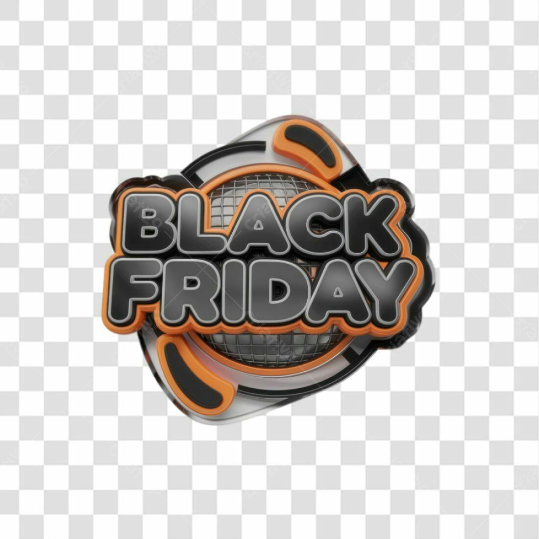 Selo Black Friday PNG com fundo transparente