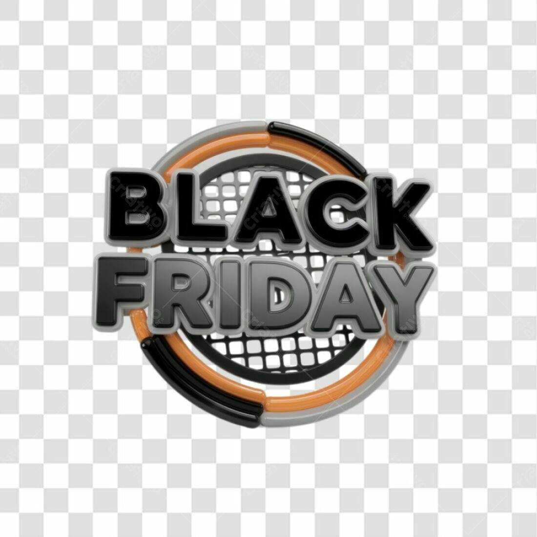 Selo Black Friday PNG com fundo transparente