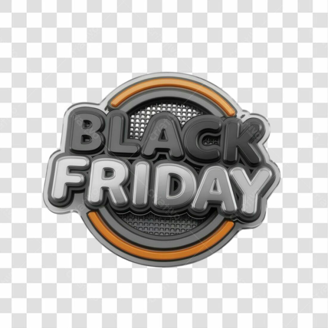 Selo Black Friday PNG com fundo transparente