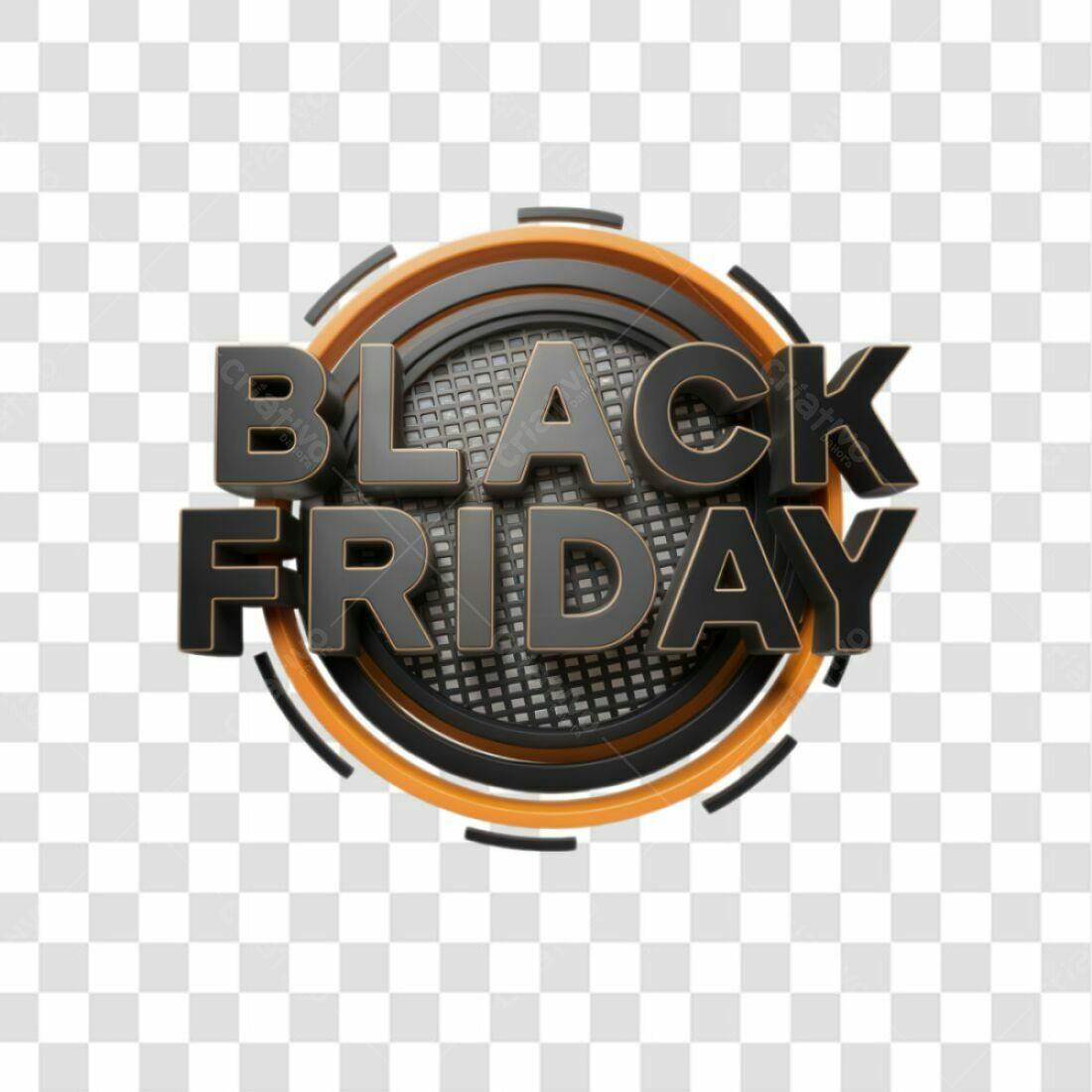 Selo Black Friday PNG com fundo transparente