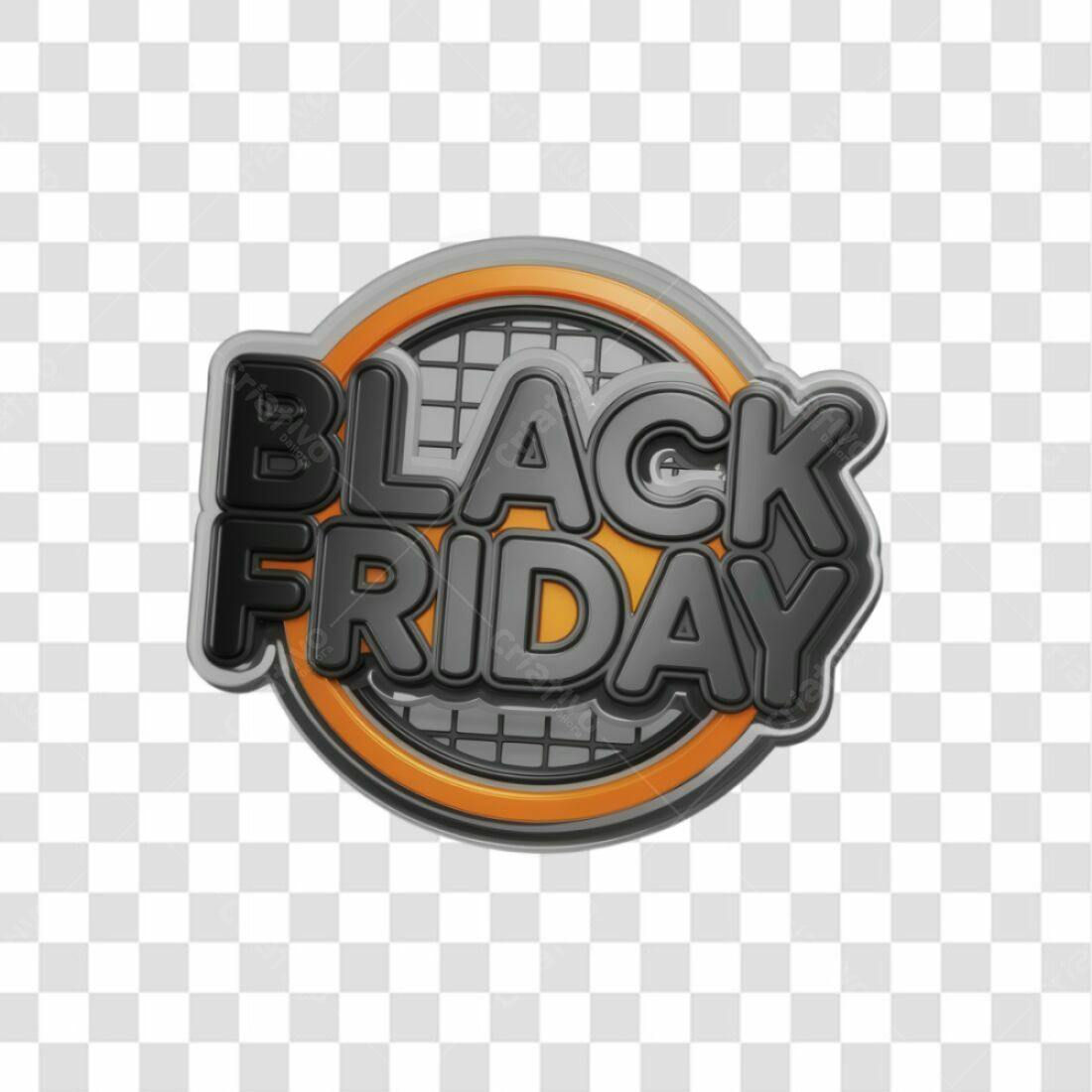 Selo Black Friday PNG com fundo transparente