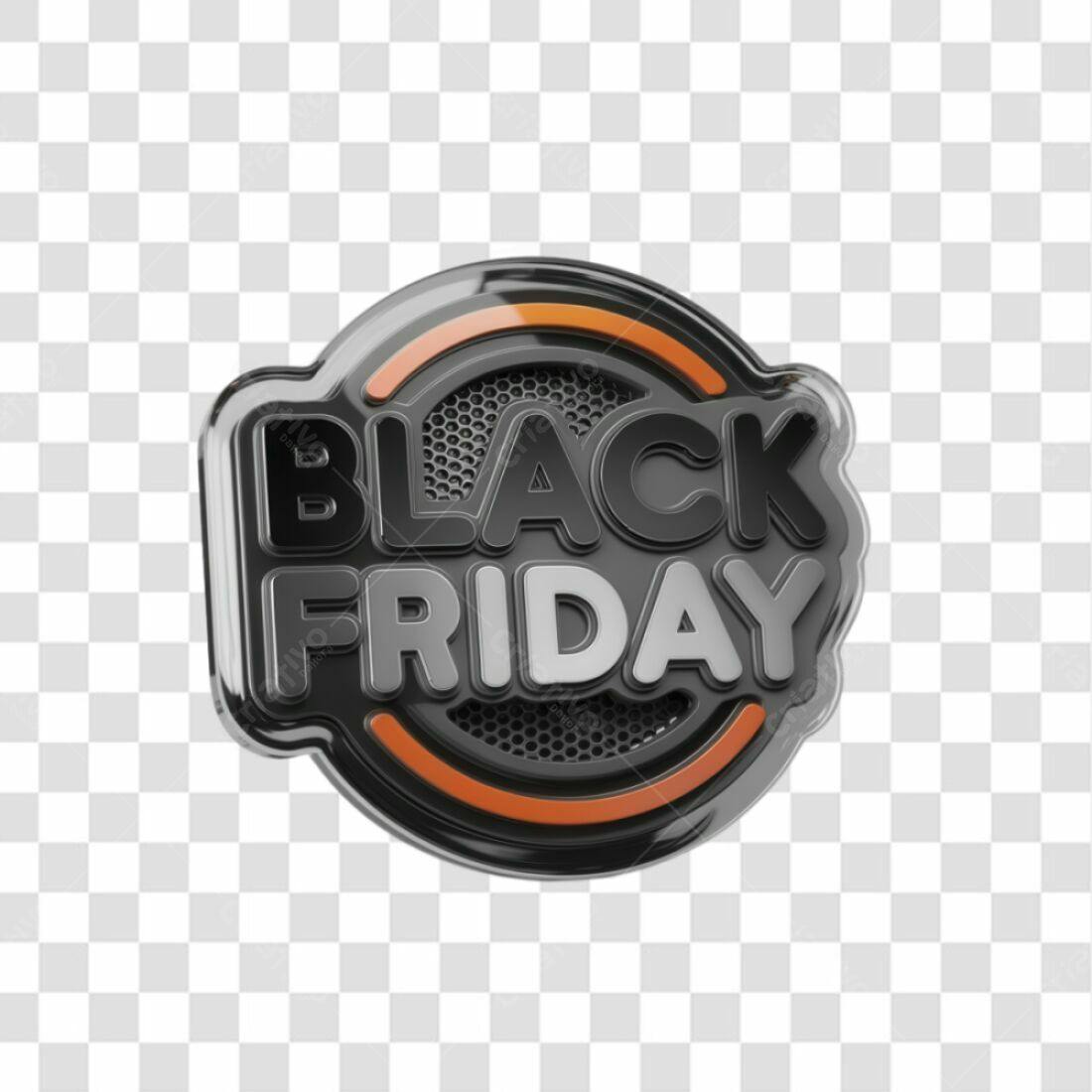 Selo Black Friday PNG com fundo transparente