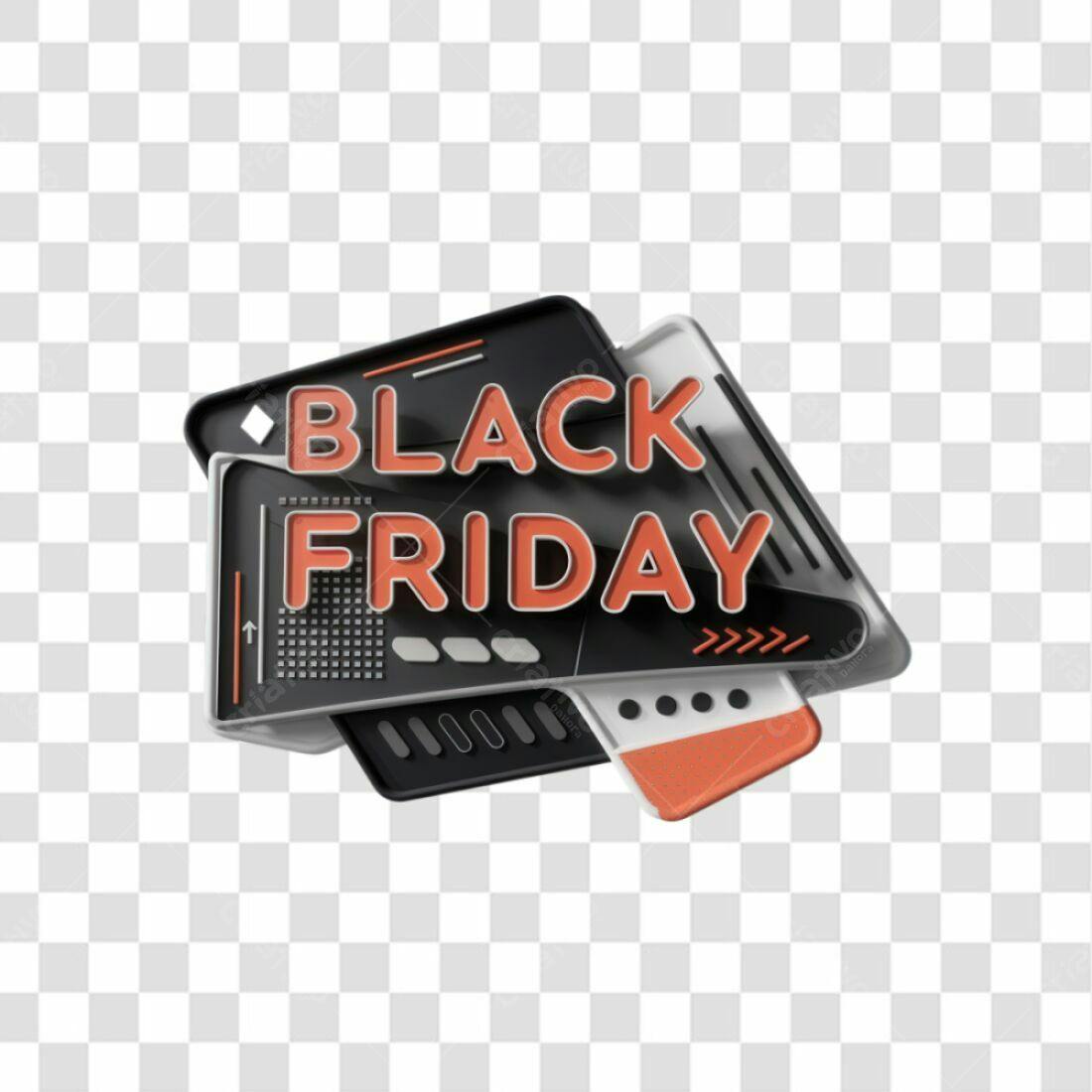 Badge Black Friday PNG com fundo transparente