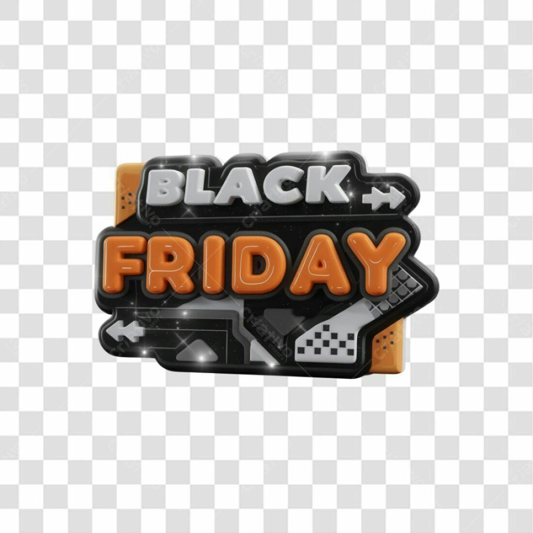Badge Black Friday PNG com fundo transparente