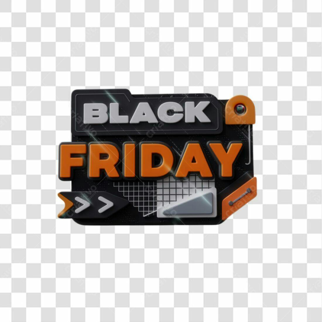 Banner Black Friday PNG com fundo transparente