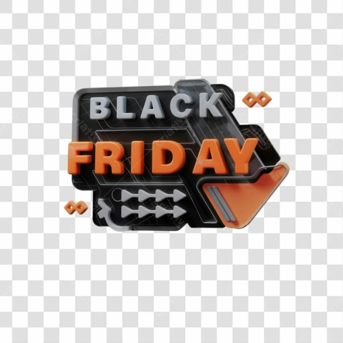 Banner Black Friday PNG com fundo transparente