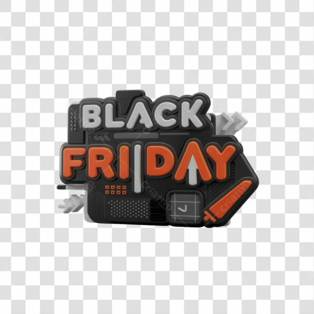 Selo Black Friday PNG com fundo transparente