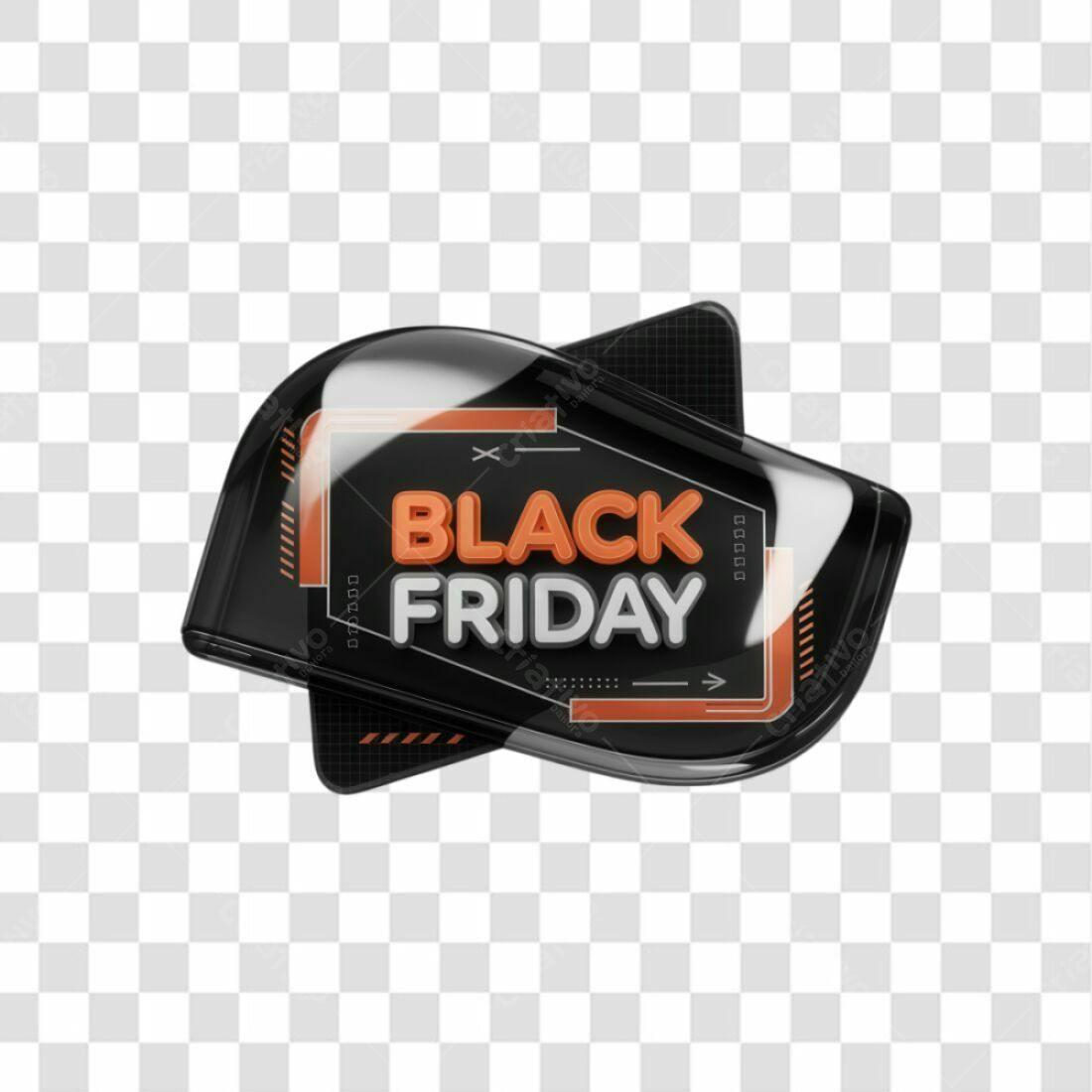 Selo Black Friday PNG com fundo transparente