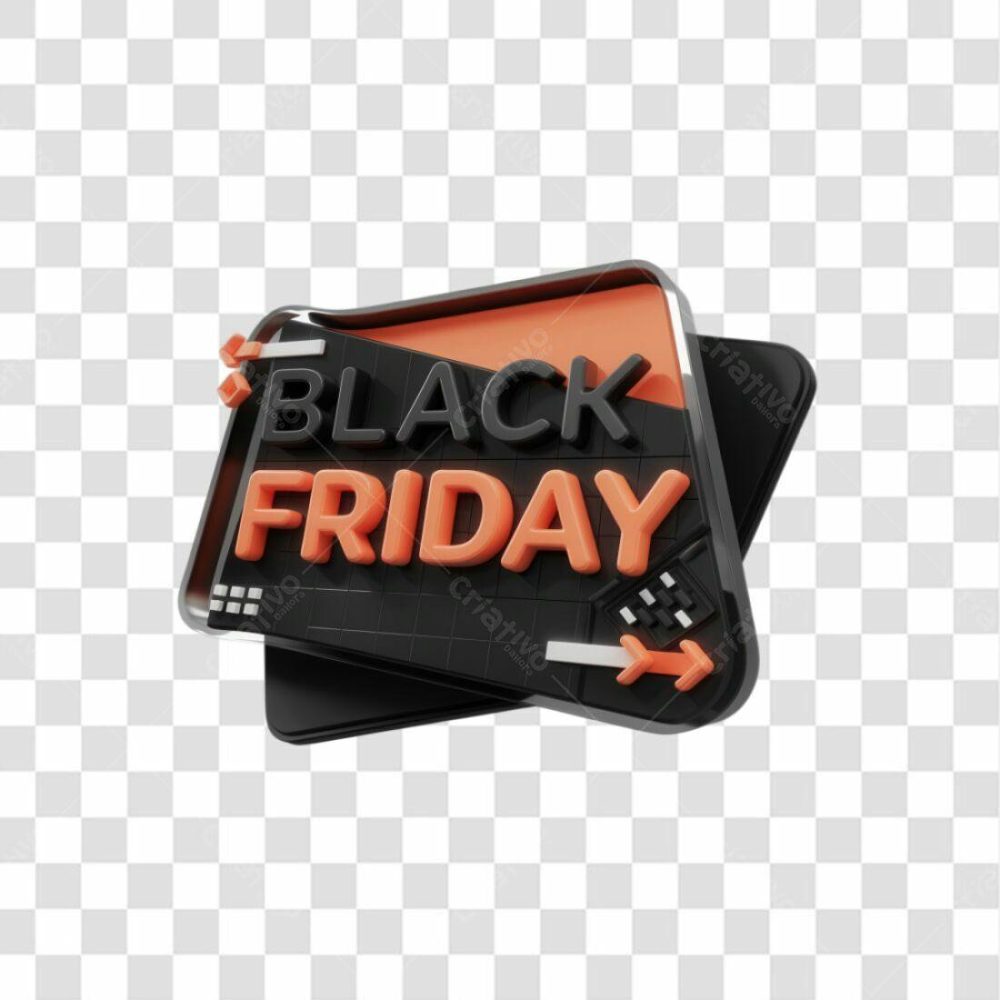 Selo Black Friday PNG com fundo transparente