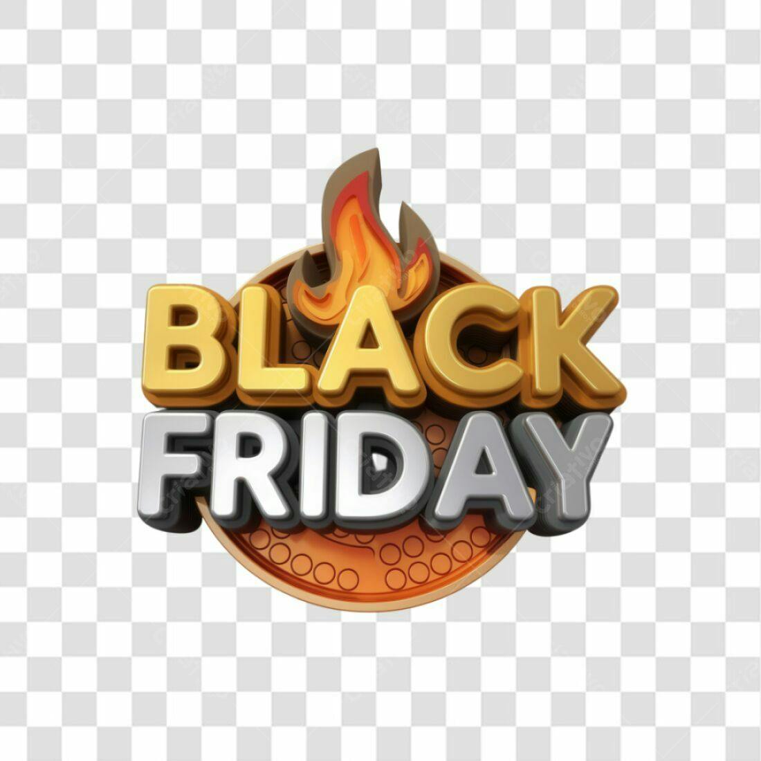 Selo Black Friday PNG com fundo transparente