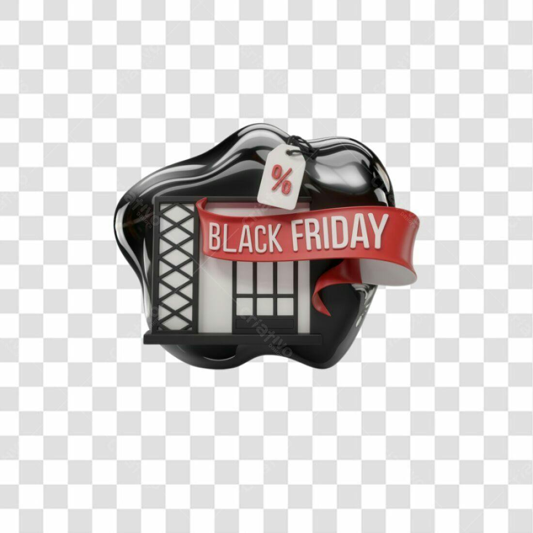 Icone Black Friday PNG com fundo transparente