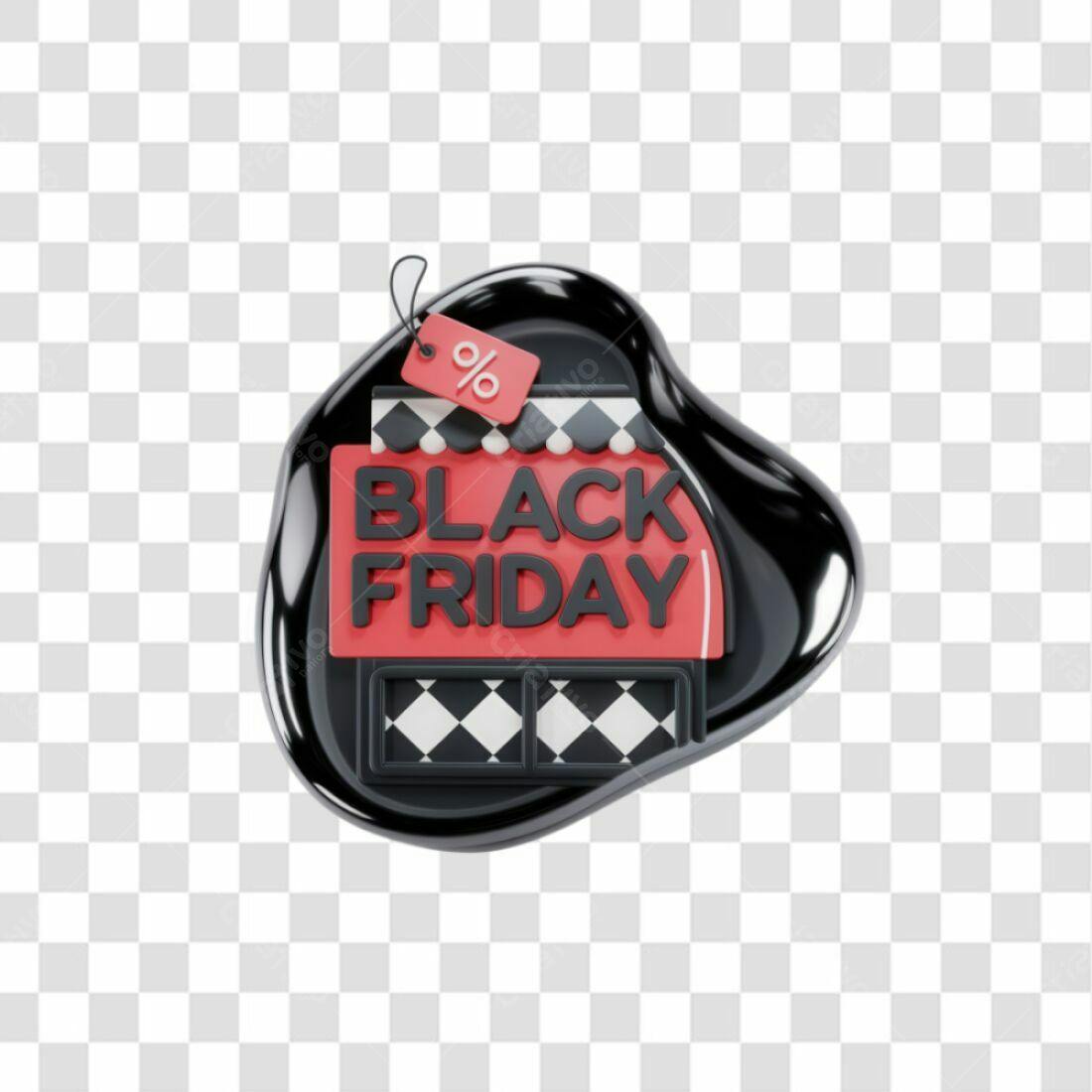 Selo Black Friday PNG com fundo transparente