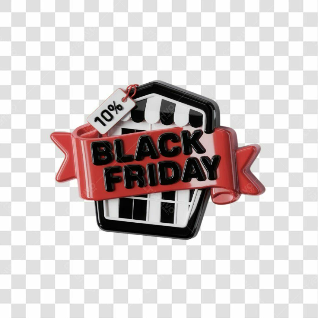 Selo Black Friday PNG com fundo transparente