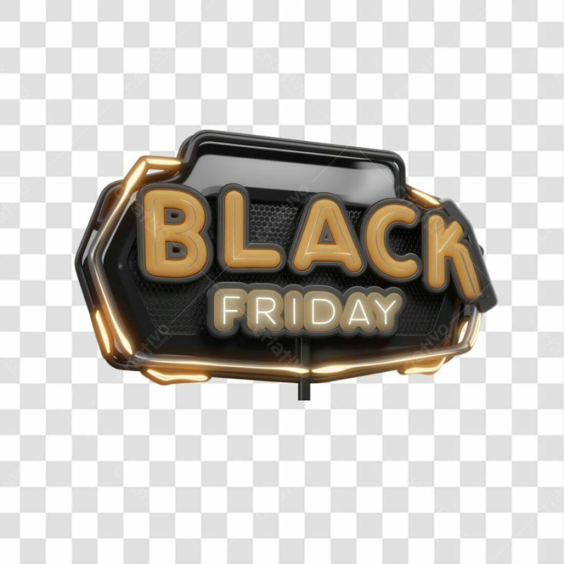Badge Black Friday PNG com fundo transparente