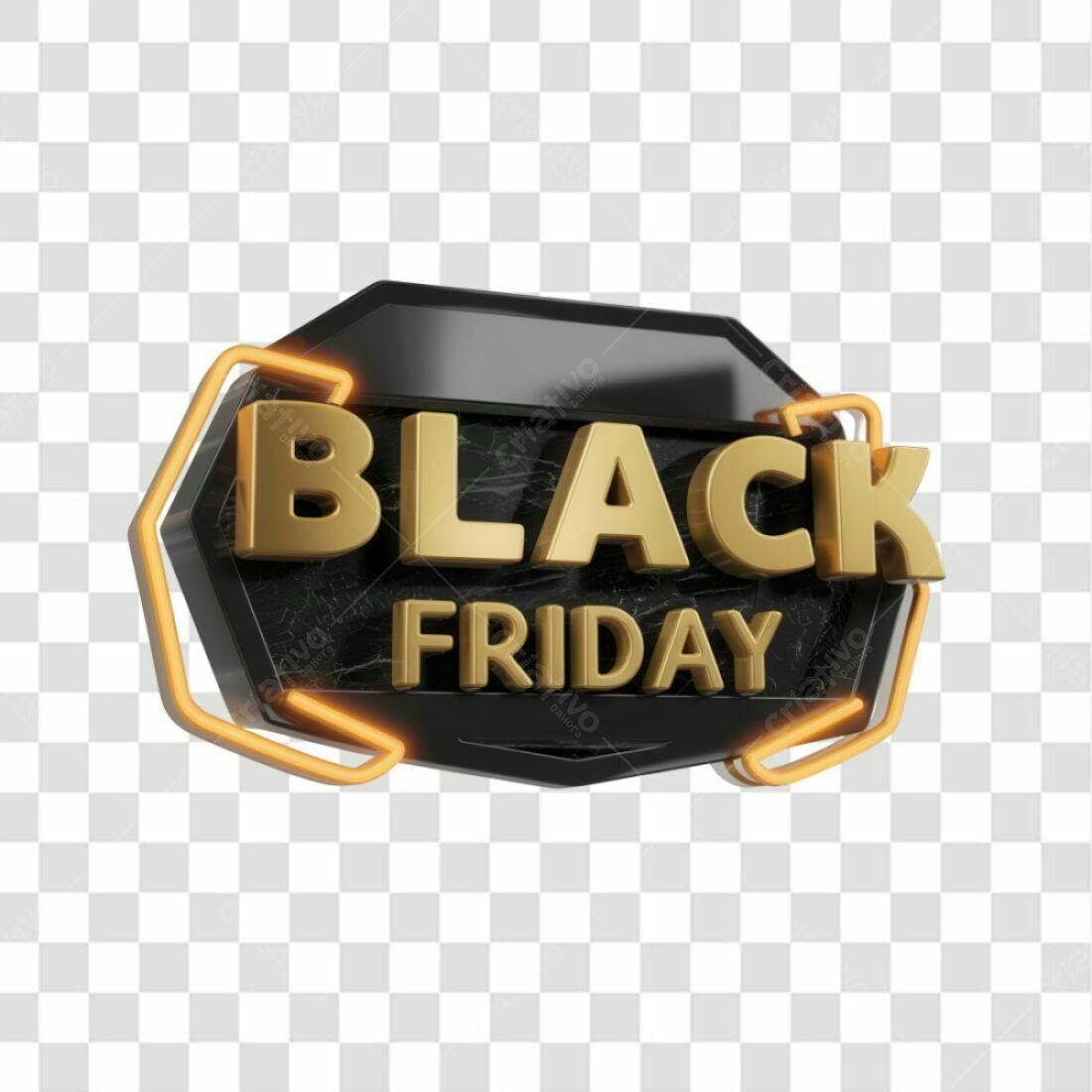 Selo Black Friday PNG com fundo transparente
