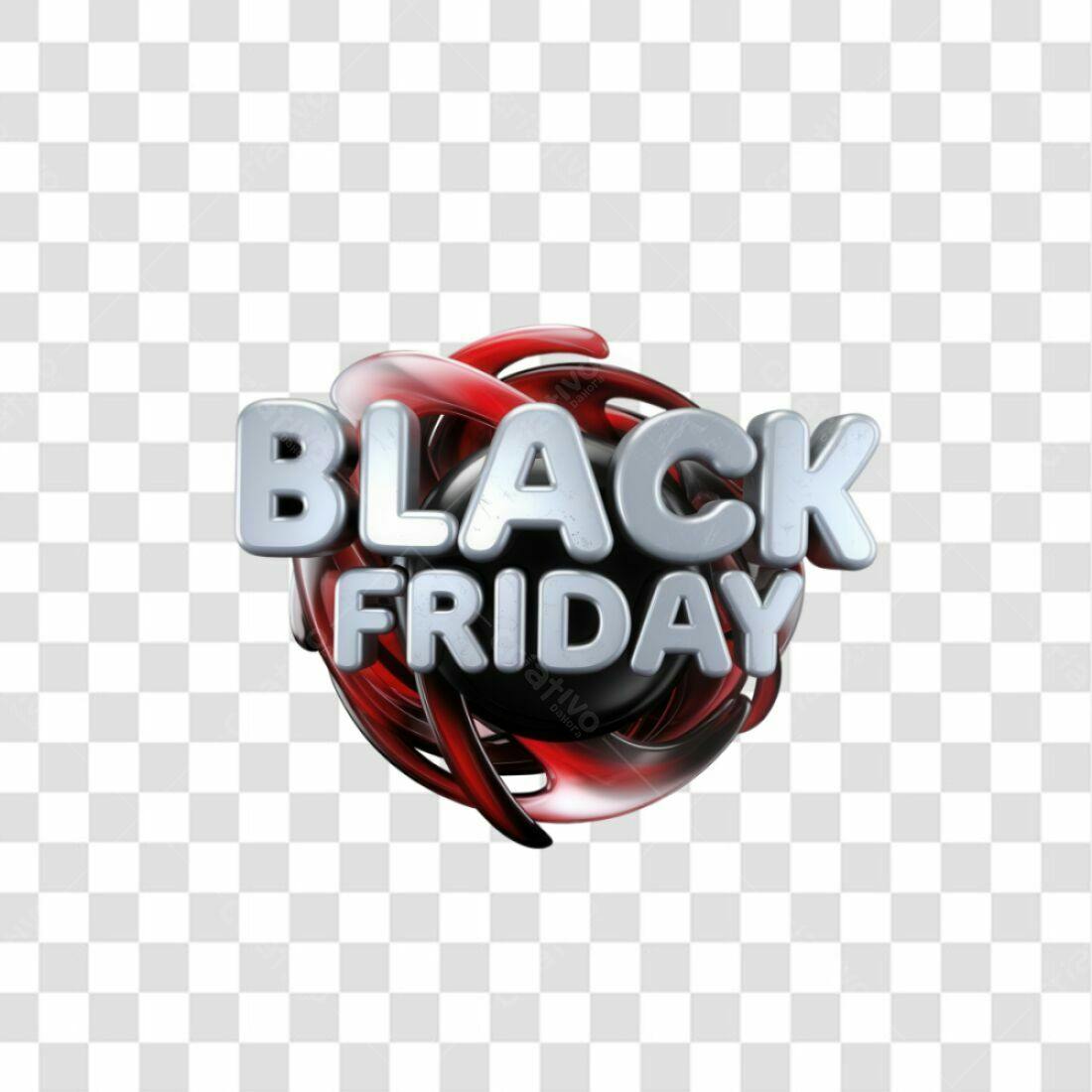 Selo Black Friday PNG com fundo transparente