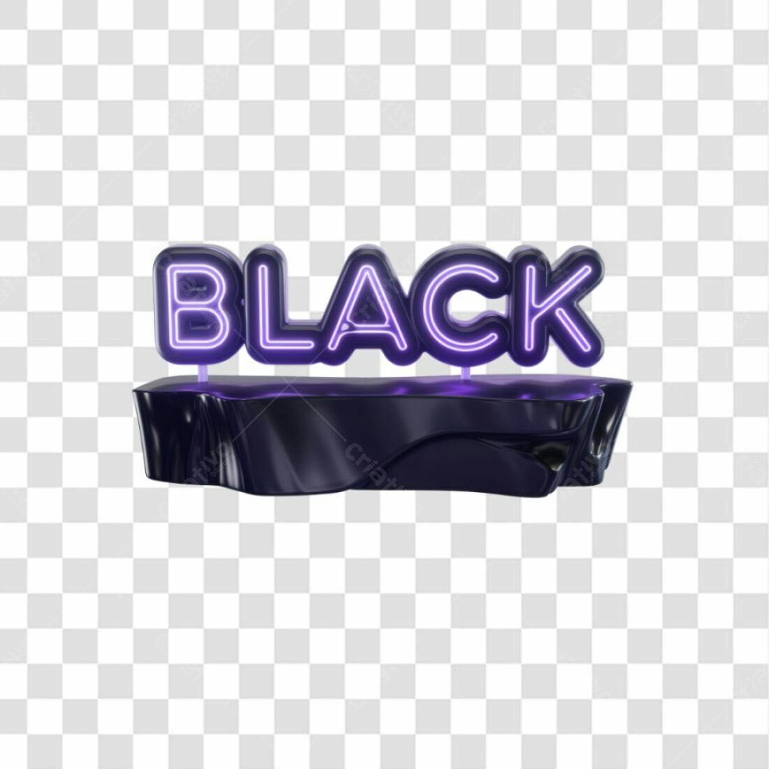 Icone Black Friday Neon PNG com fundo transparente