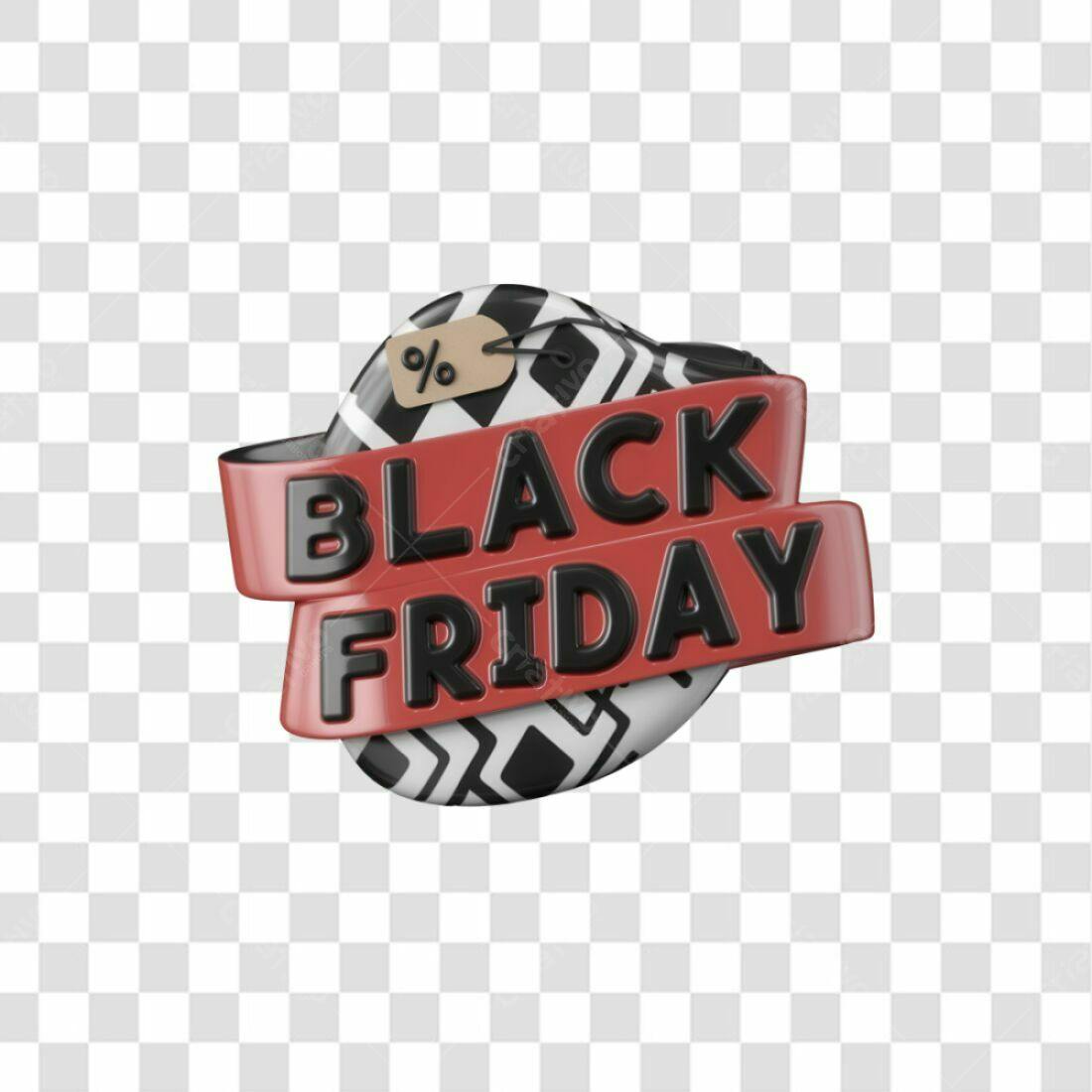 Selo Black Friday PNG com fundo transparente