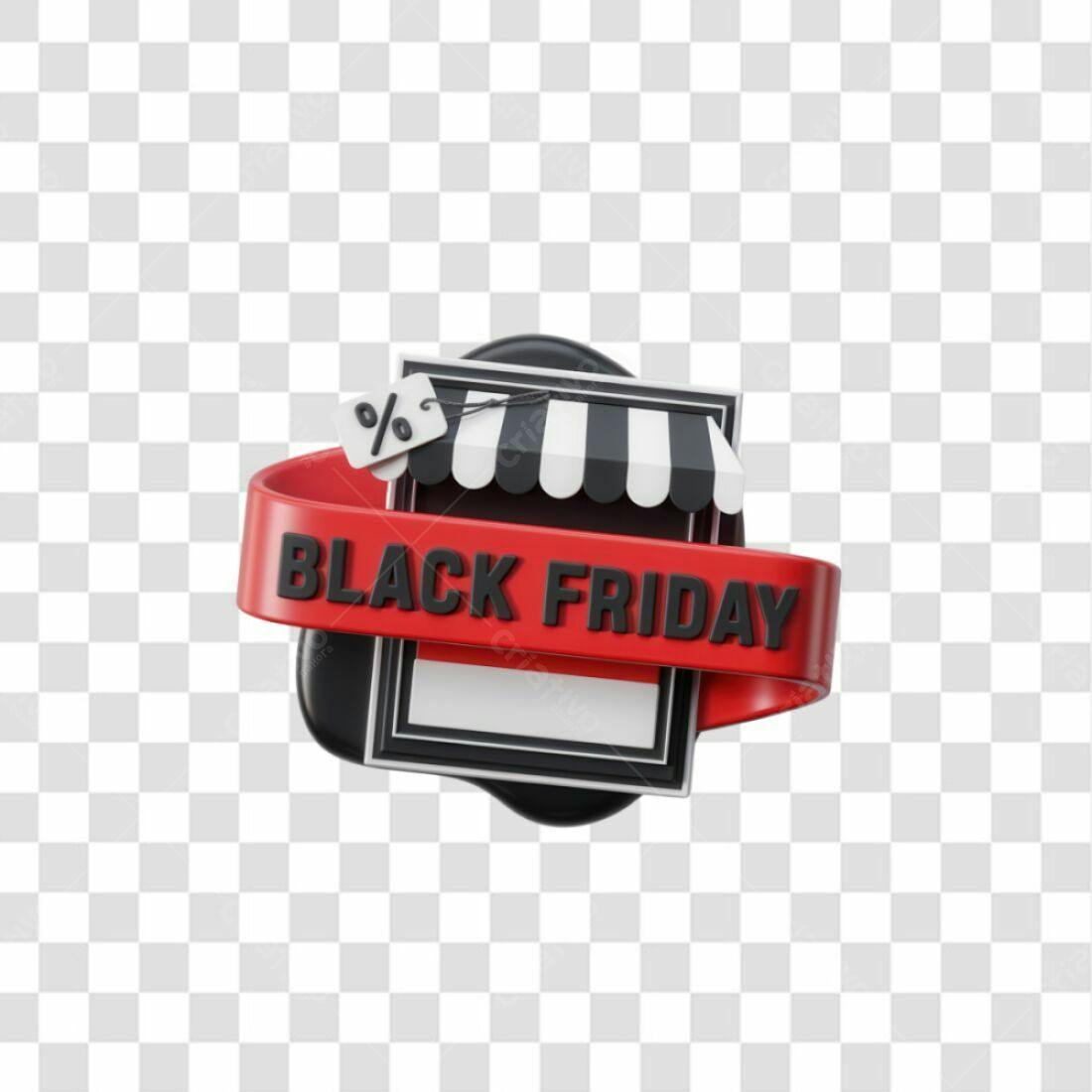 Selo Black Friday PNG com fundo transparente