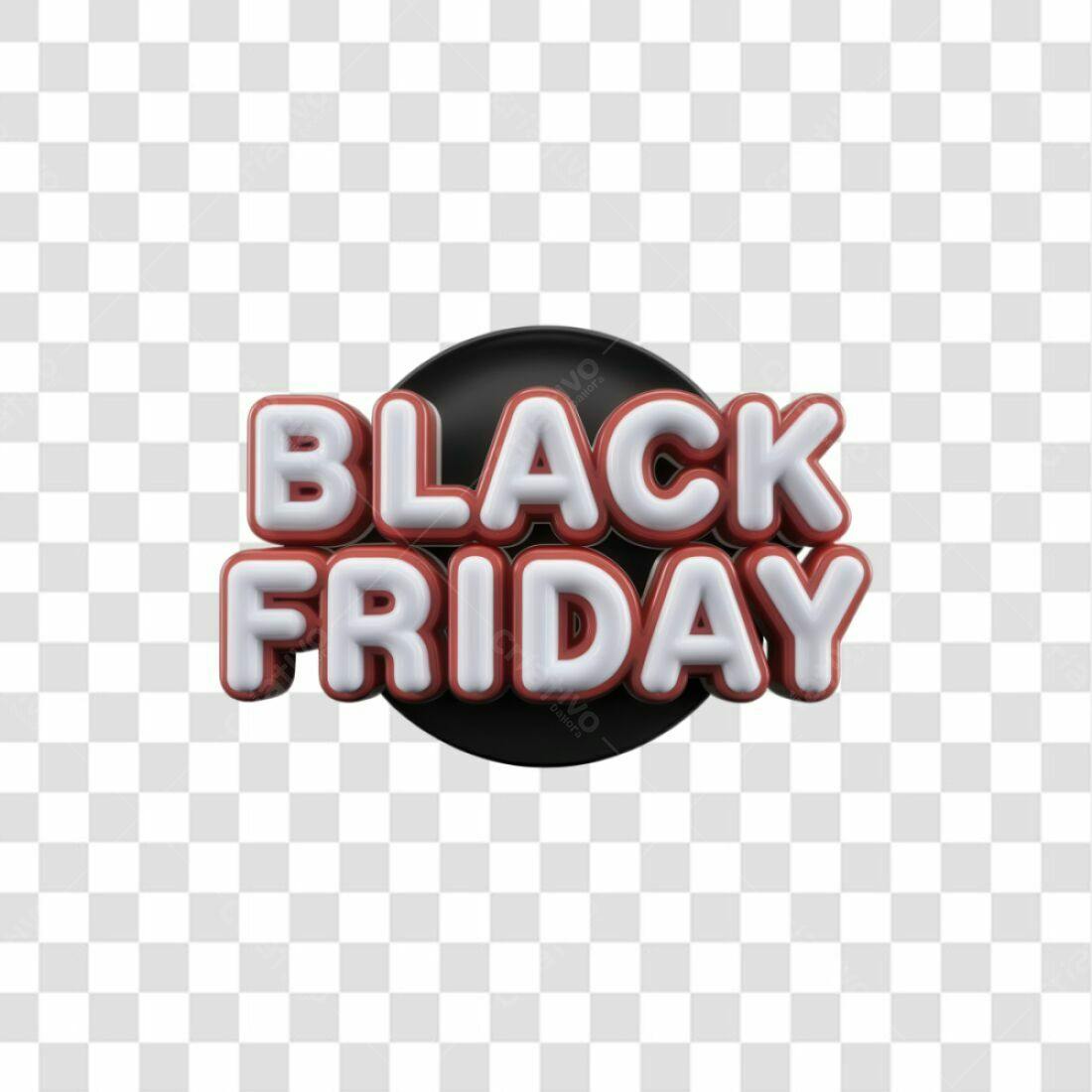 Selo Black Friday PNG com fundo transparente
