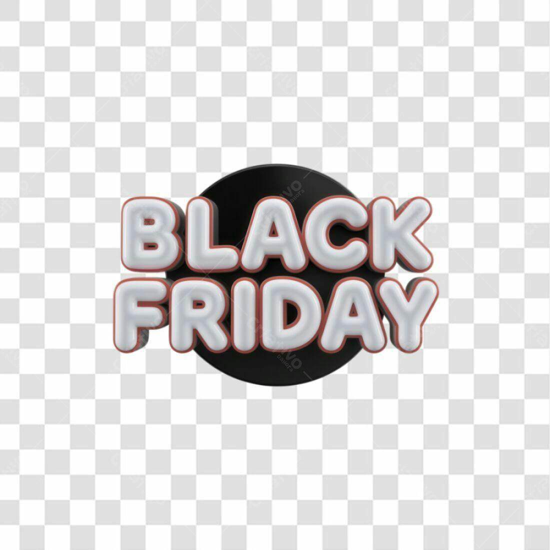 Selo Black Friday PNG com fundo transparente