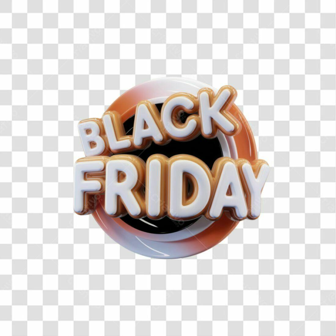 Selo Black Friday PNG com fundo transparente