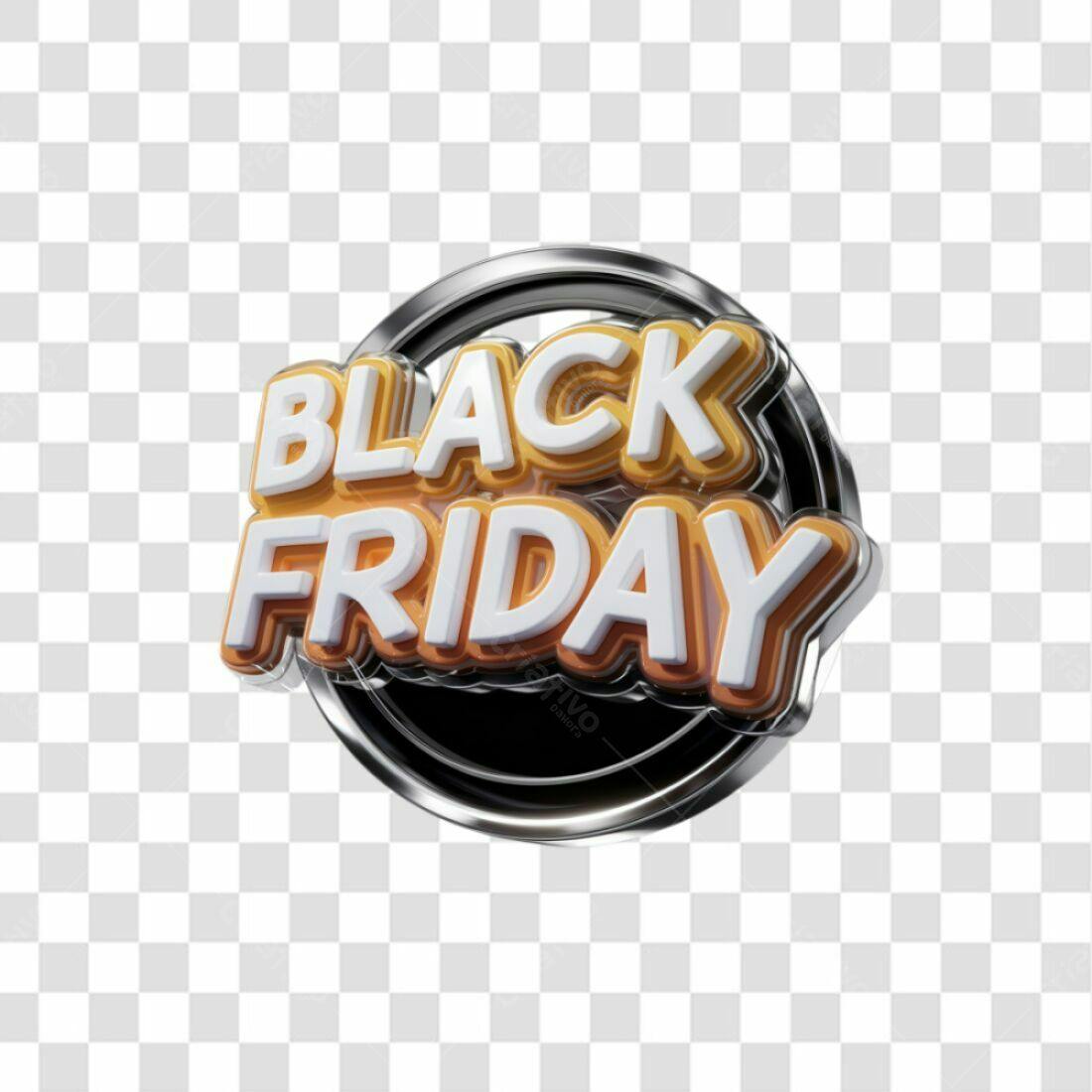Selo Black Friday PNG com fundo transparente