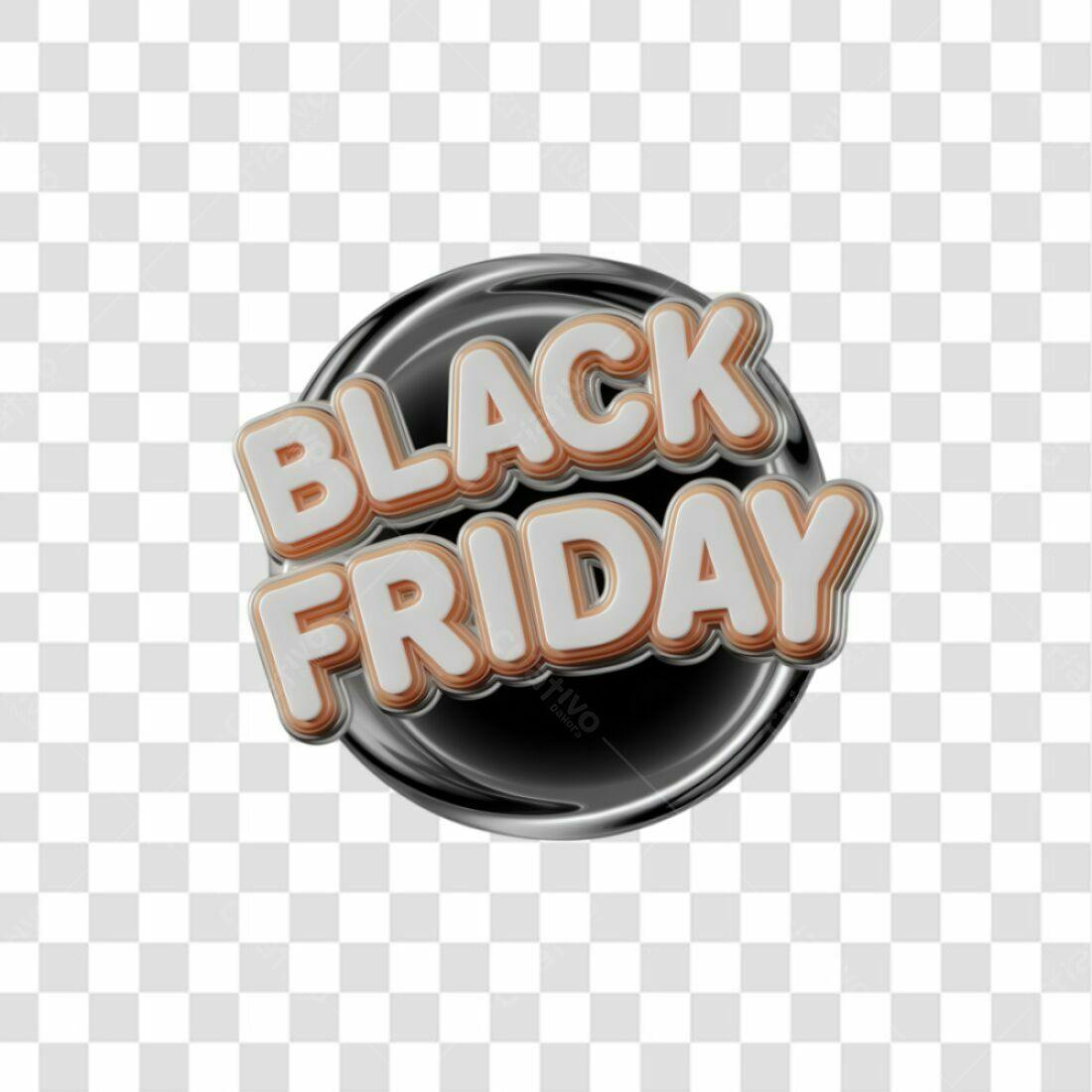 Selo Black Friday PNG com fundo transparente