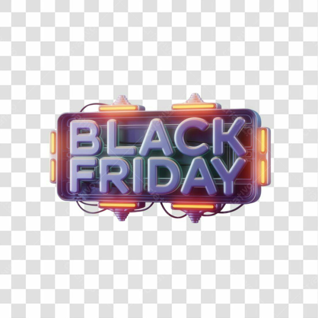 Banner Black Friday PNG com fundo transparente