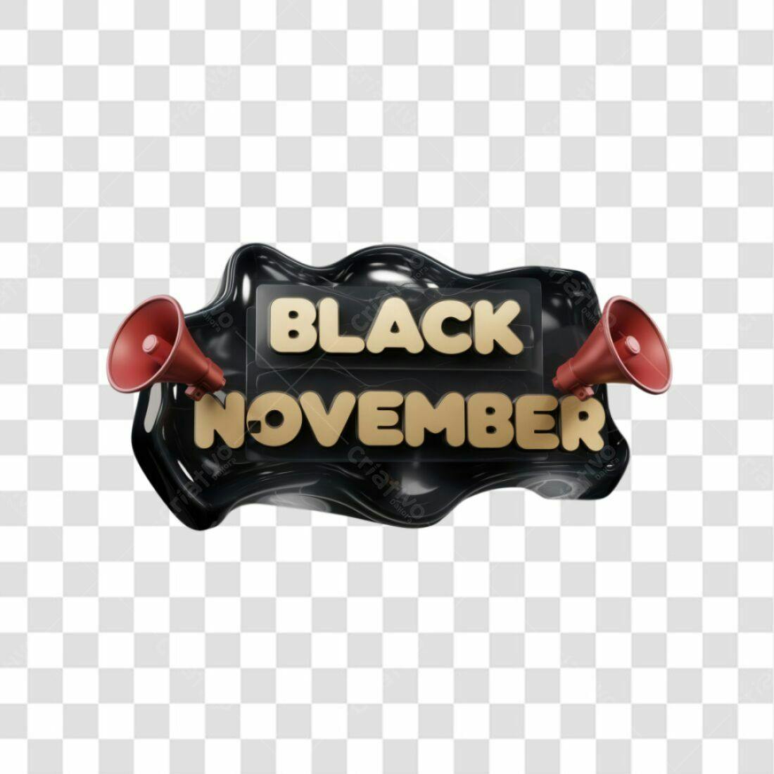 Banner Black November PNG com fundo transparente
