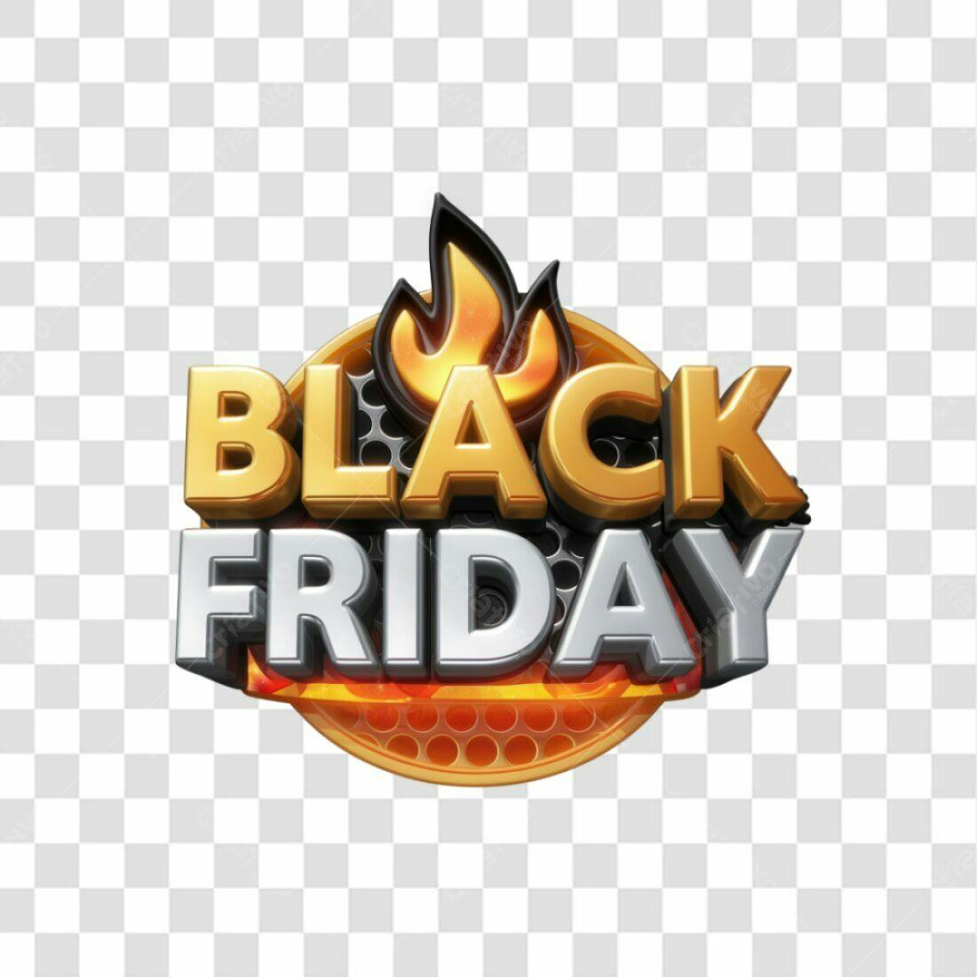 Selo Black Friday PNG com fundo transparente