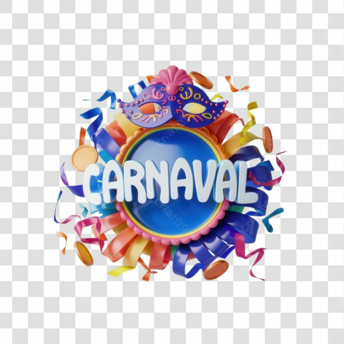 Selo Carnaval PNG com fundo transparente