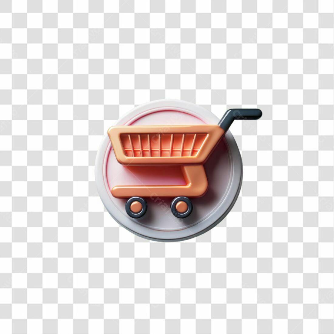 Icone Carrinho de Compras PNG com fundo transparente