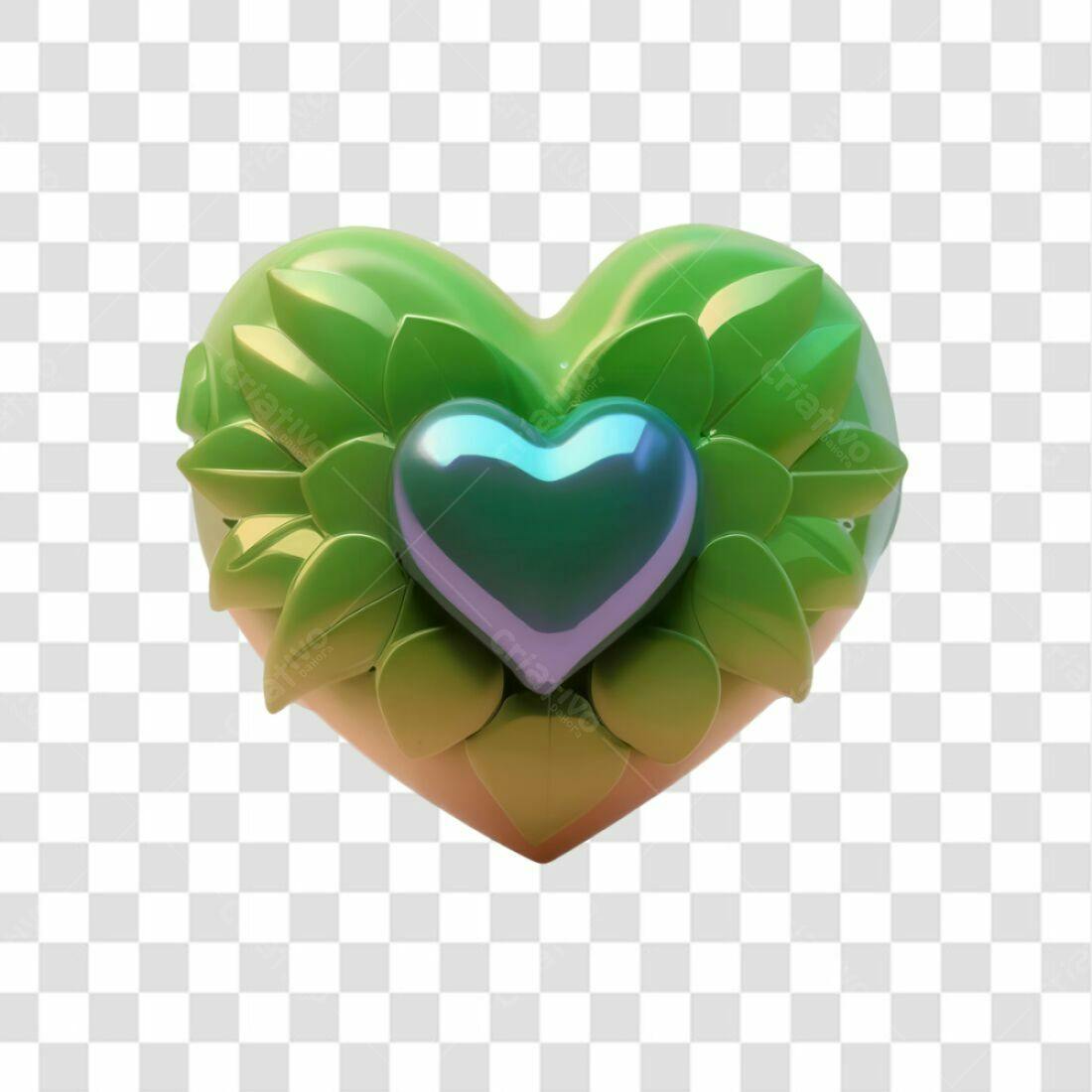 Ícone Dia dos Namorados Verde PNG com fundo transparente