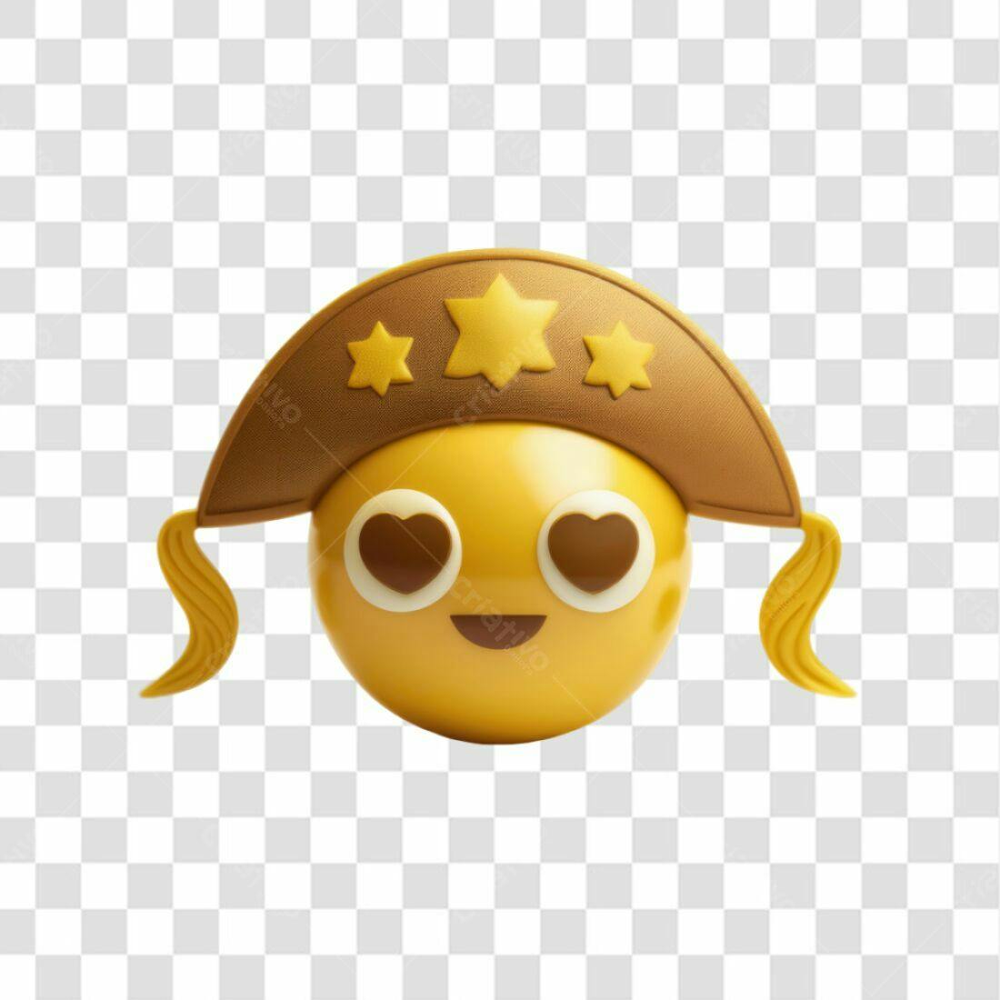 Icone Emoticon Pirata PNG com fundo transparente