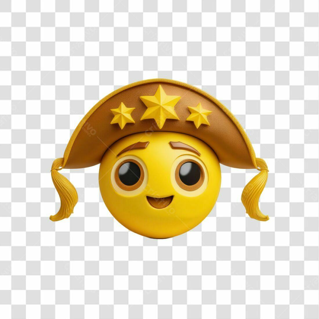 Icone Emoticon Capitão PNG com fundo transparente
