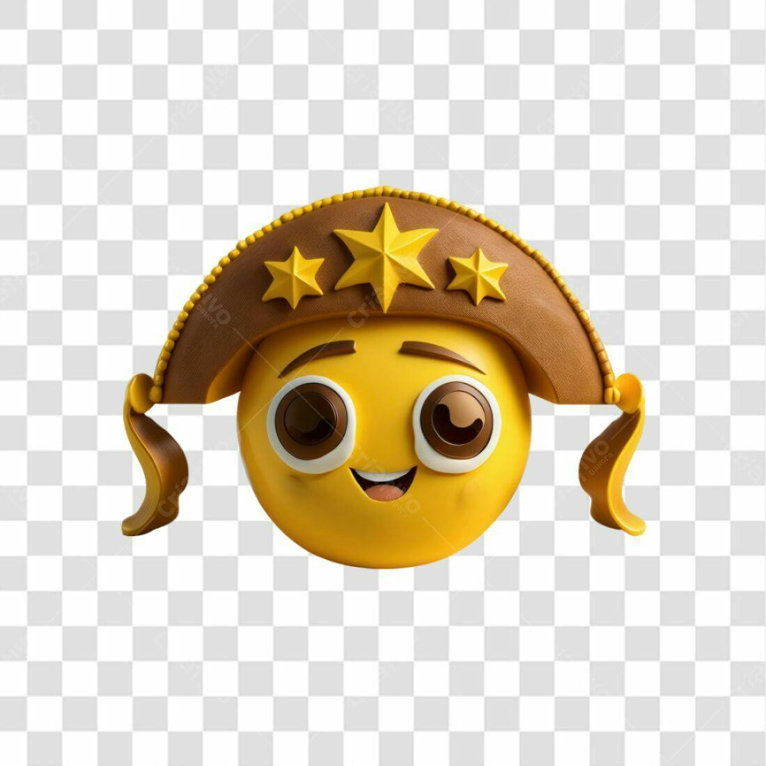 Icone Emoticon Festa Junina PNG com fundo transparente