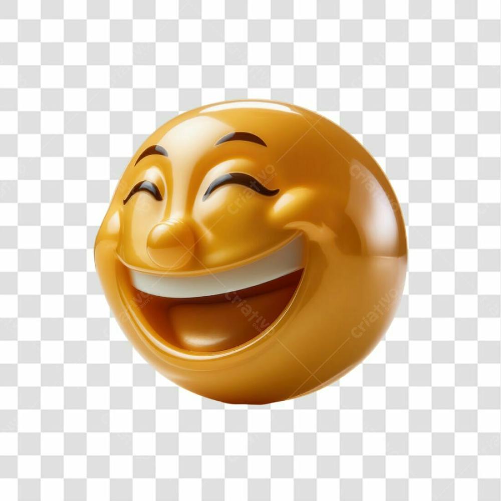 Selo 3D Render Emoji Sorrindo Feliz Elemento Ícone Psd Png