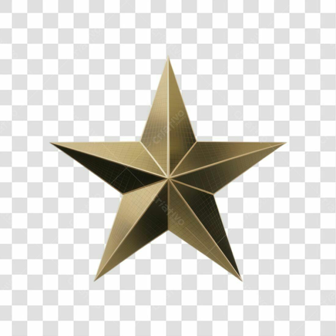 Icone Estrela Dourada PNG com fundo transparente