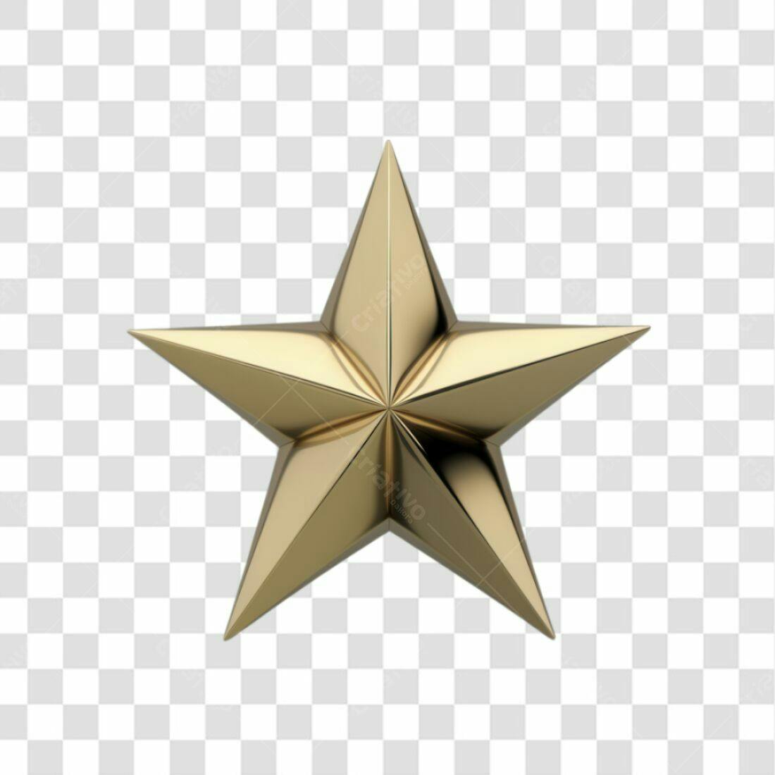 Icone Estrela Ouro PNG com fundo transparente