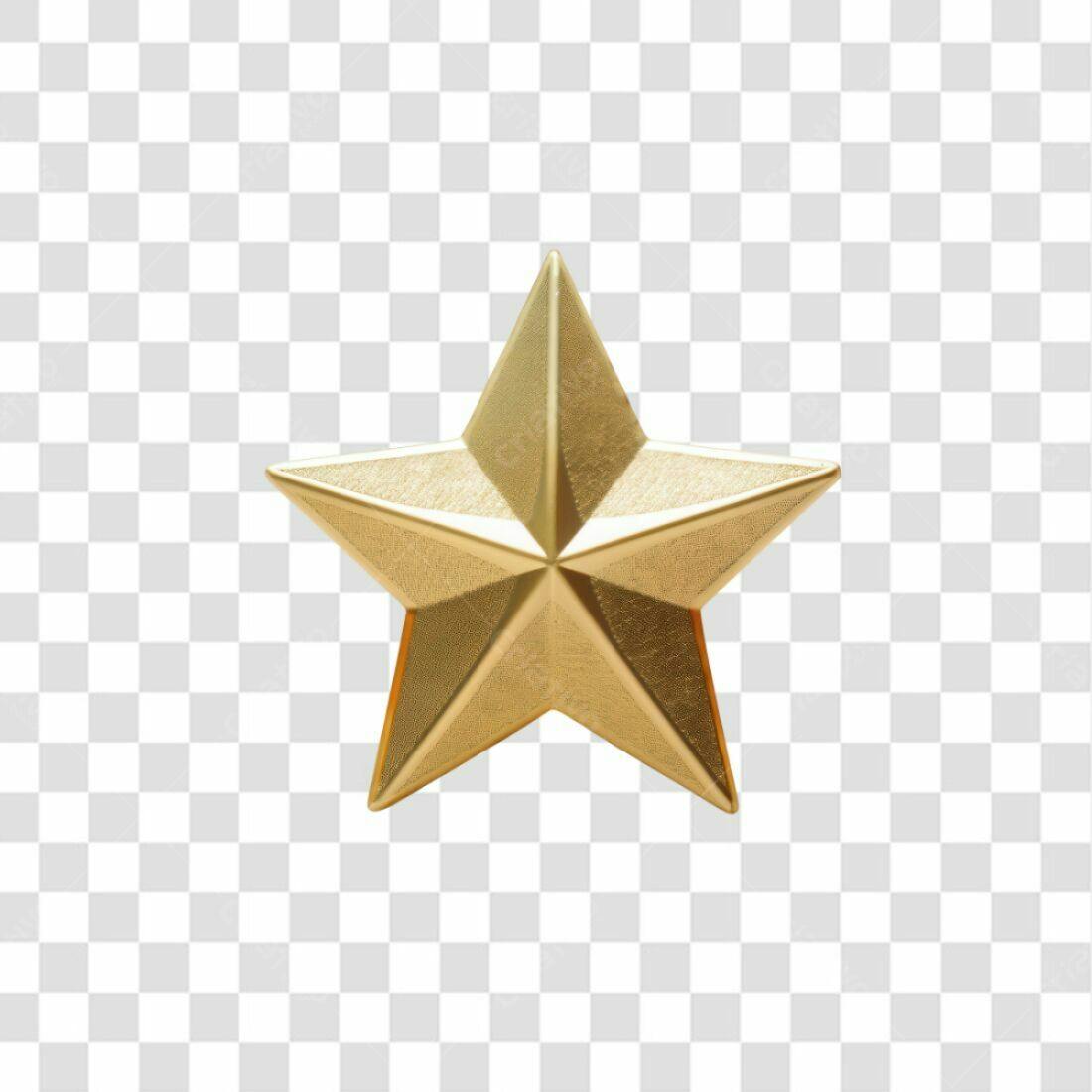 Icone Estrela Ouro PNG com fundo transparente