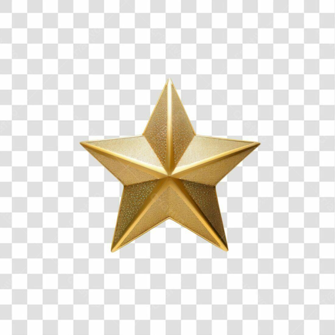 Icone Estrela Dourada PNG com fundo transparente