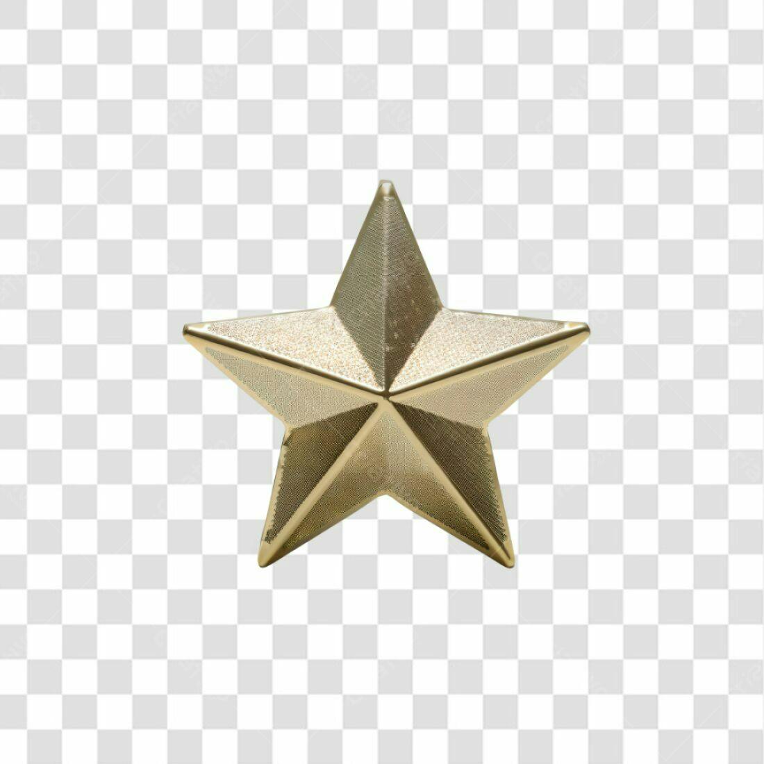 Icone Estrela Dourada PNG com fundo transparente