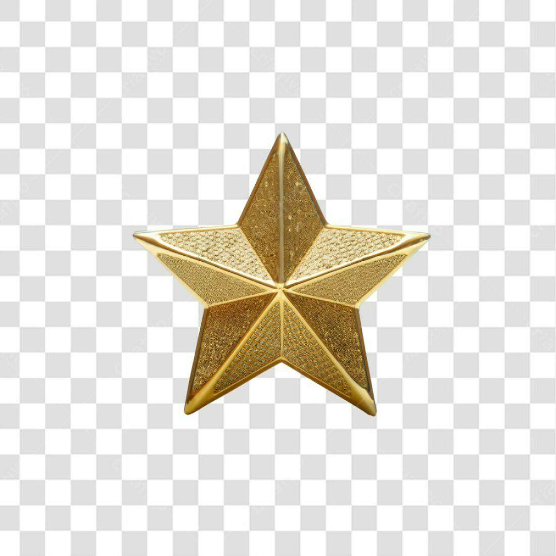 Icone Estrela Dourada PNG com fundo transparente