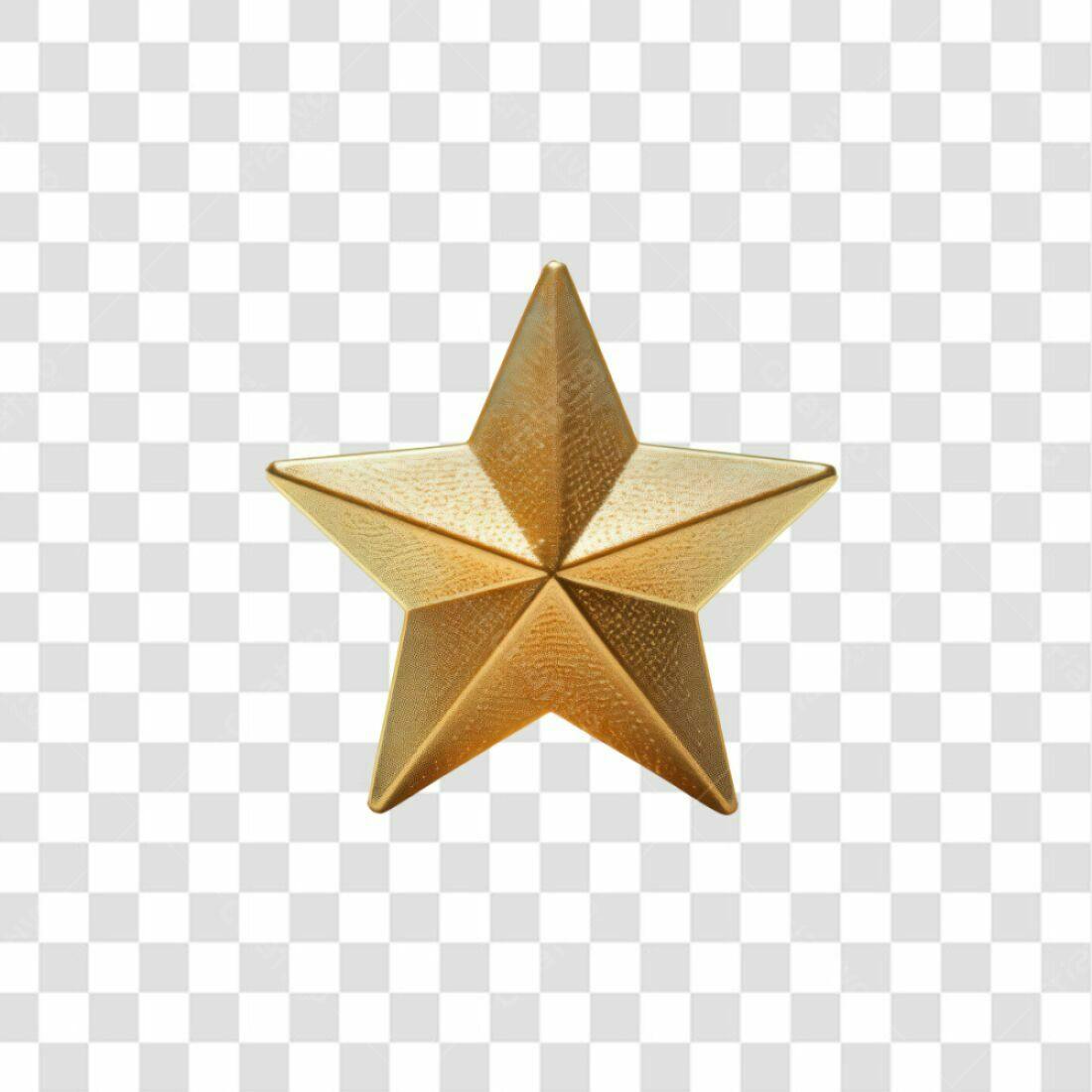 Ícone Estrela Dourada PNG com fundo transparente