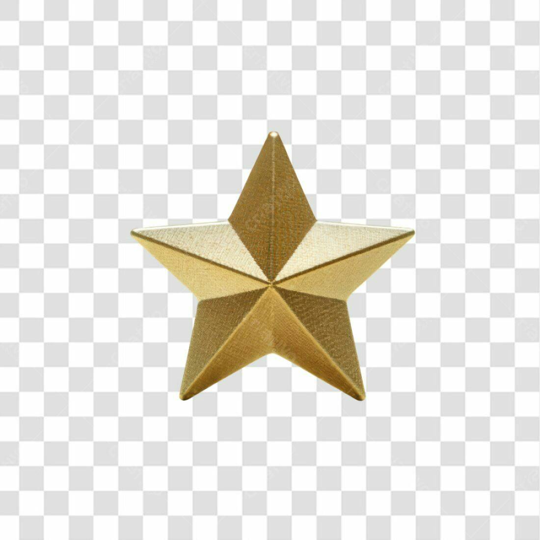 Icone Estrela Ouro PNG com fundo transparente