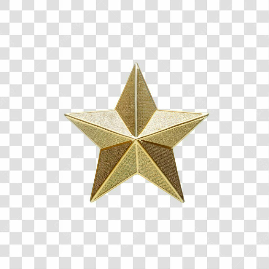 Icone Estrela Dourada Natal PNG com fundo transparente