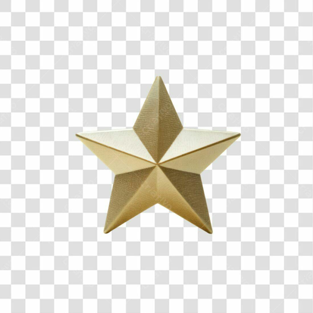 Icone Estrela Dourada PNG com fundo transparente
