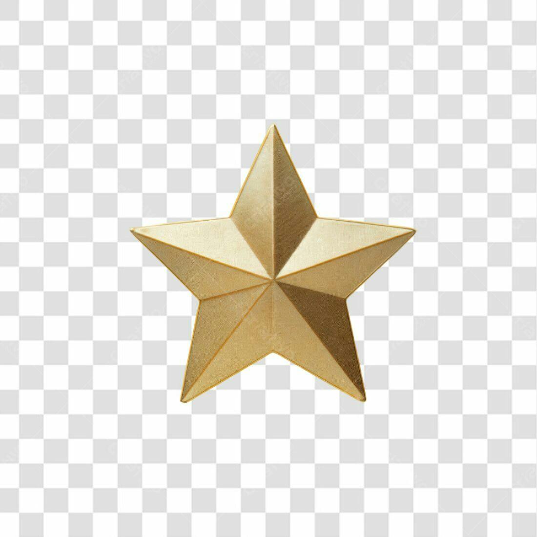 Ícone Estrela Dourada PNG com fundo transparente