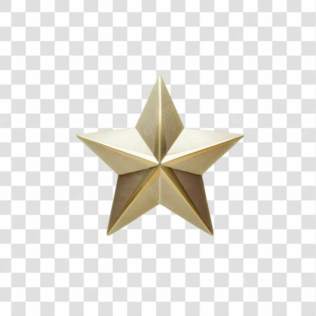 Icone Estrela Ouro PNG com fundo transparente